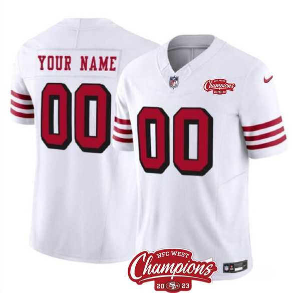Men & Women & Youth San Francisco 49ers Active Player Custom White 2023 F.U.S.E. NFC West Champions Patch Alternate Football Stitched Jersey